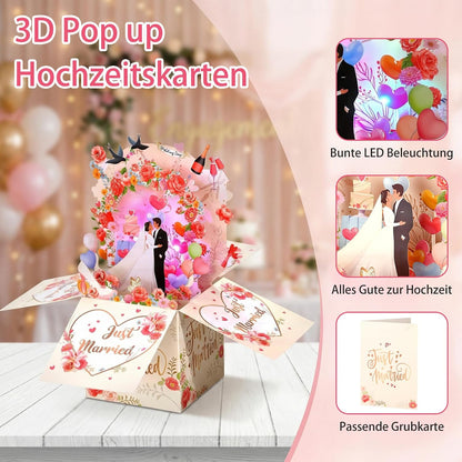 3D Hochzeitskarte