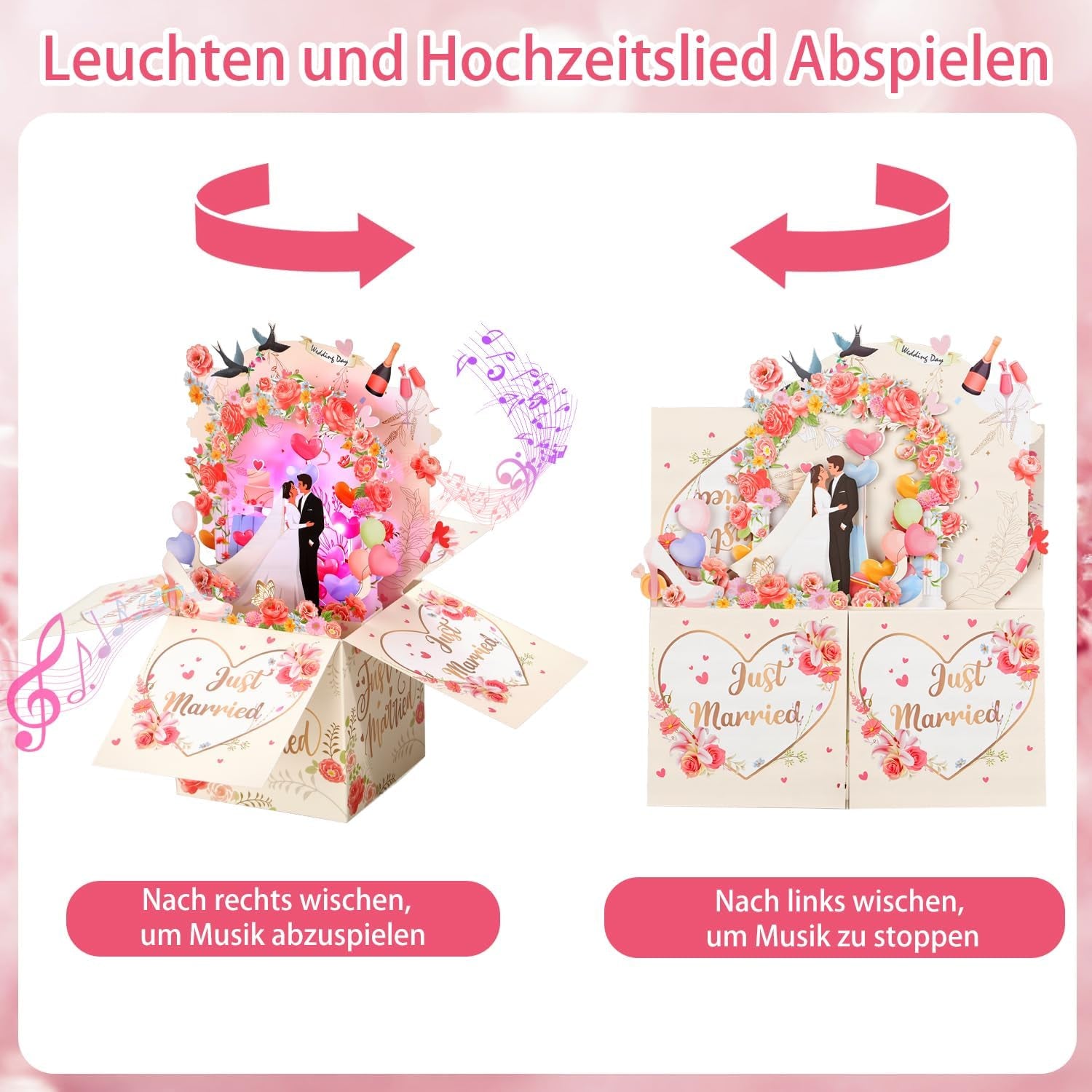 3D Hochzeitskarte