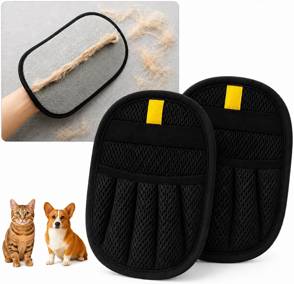 Tierhaarentferner Handschuh im 2er Set