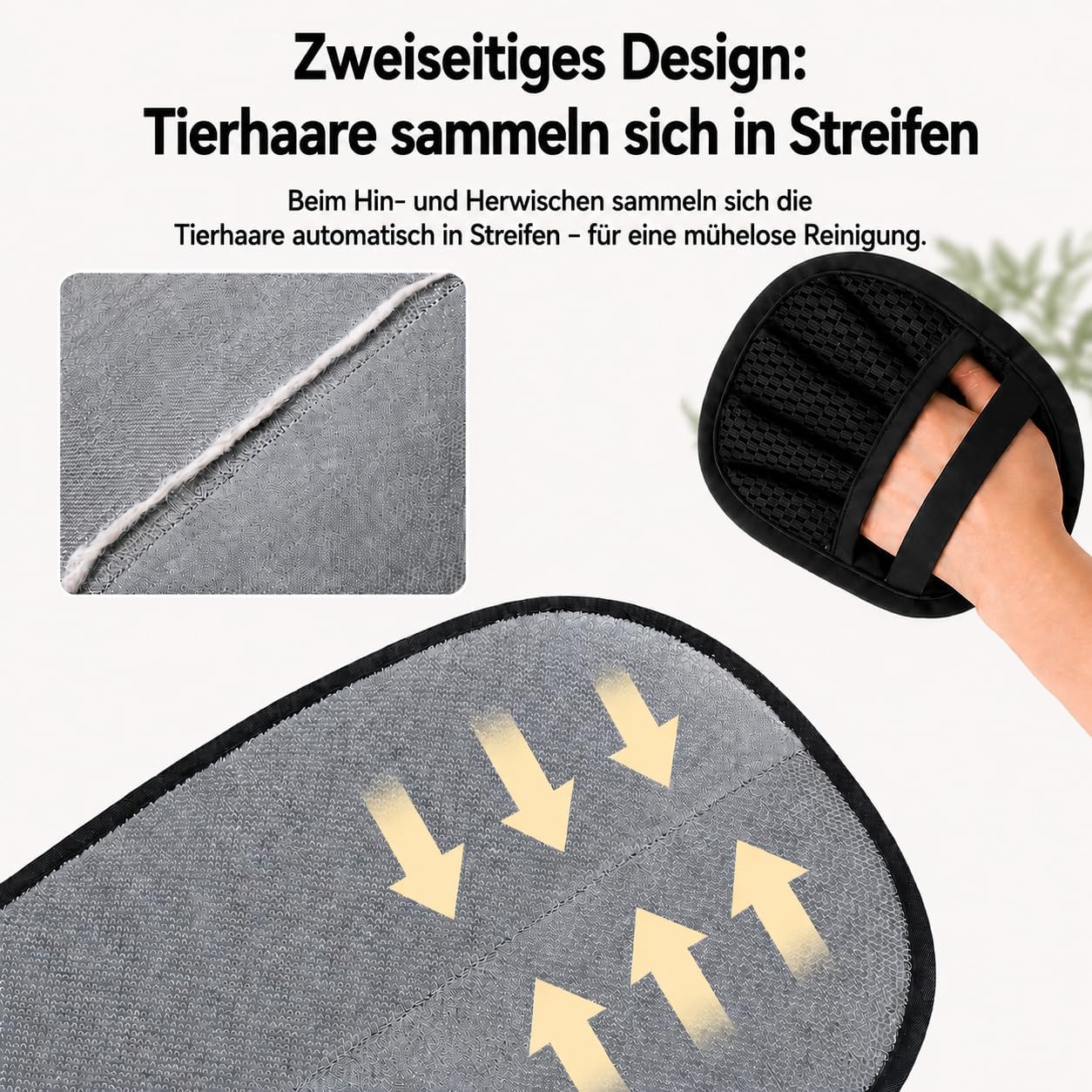Tierhaarentferner Handschuh im 2er Set