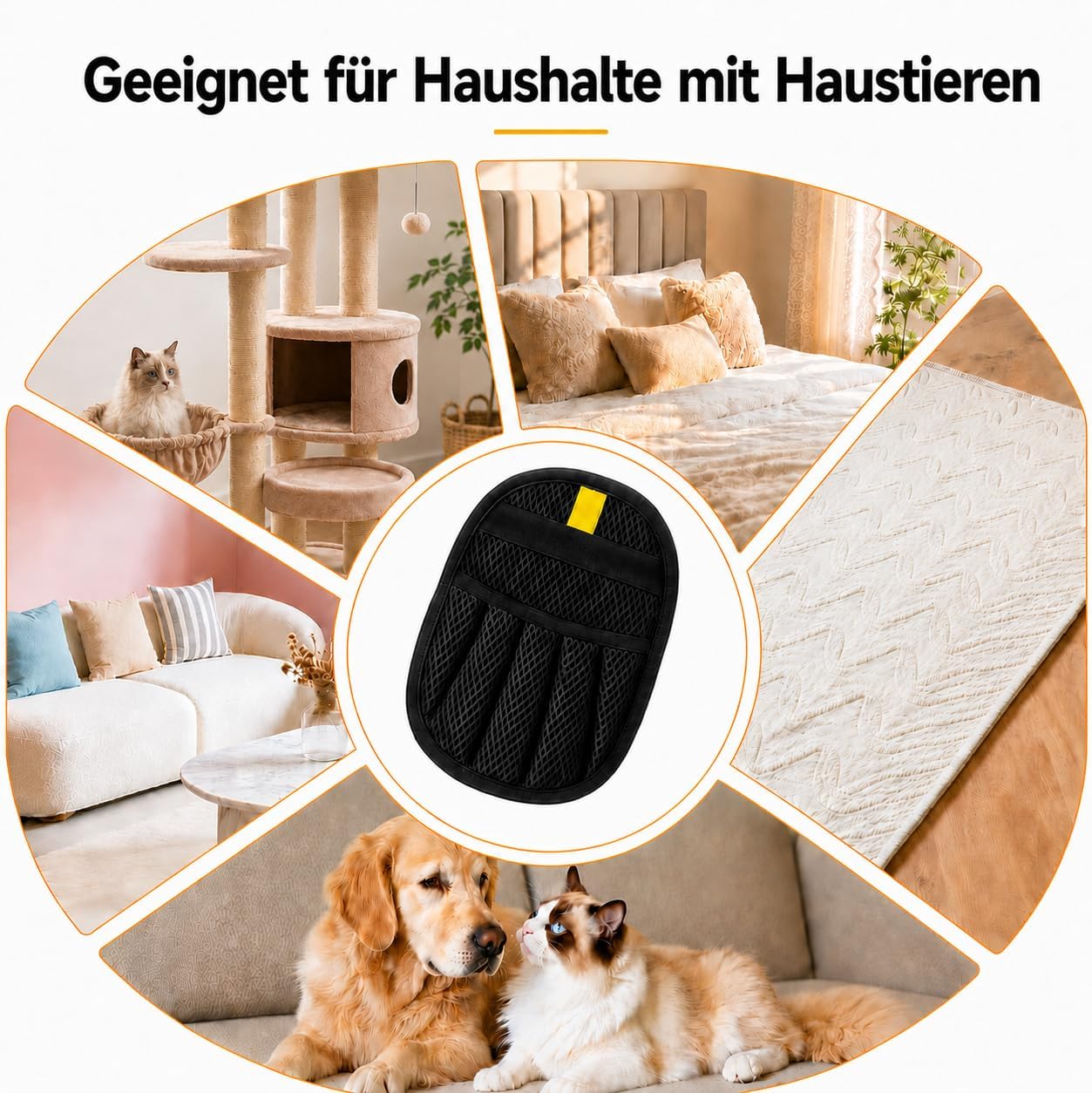Tierhaarentferner Handschuh im 2er Set