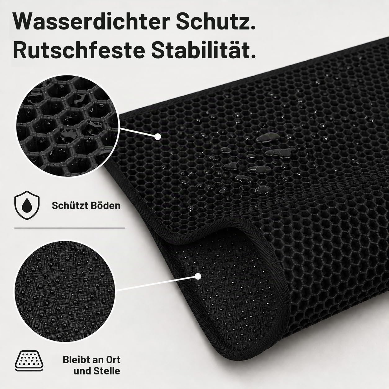 Katzenklo-Matte – Wasserdicht & Doppellagig, 60 × 40 cm