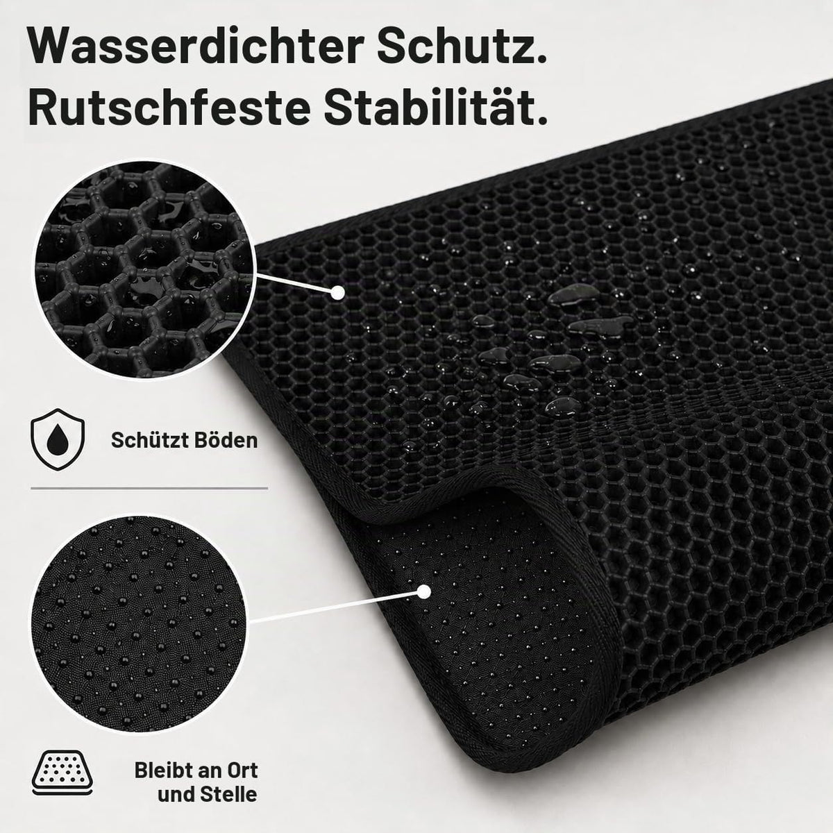 Katzenklo-Matte – Wasserdicht & Doppellagig, 60 × 40 cm