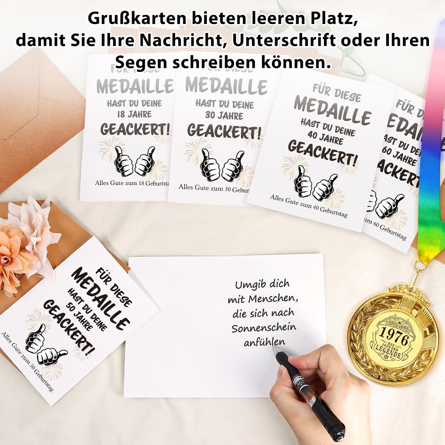Wenmthg 2026 Ruhestand Geschenk Mit Medaille, Grußkarten, Umschlag - Renteneintritt Geschenk Für Männer Frauen - Abschiedsgeschenk Kollegen - Rentengeschenke - Alles Gute Zum Ruhestand