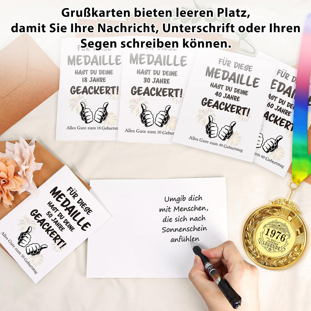 Wenmthg 2026 Ruhestand Geschenk Mit Medaille, Grußkarten, Umschlag - Renteneintritt Geschenk Für Männer Frauen - Abschiedsgeschenk Kollegen - Rentengeschenke - Alles Gute Zum Ruhestand