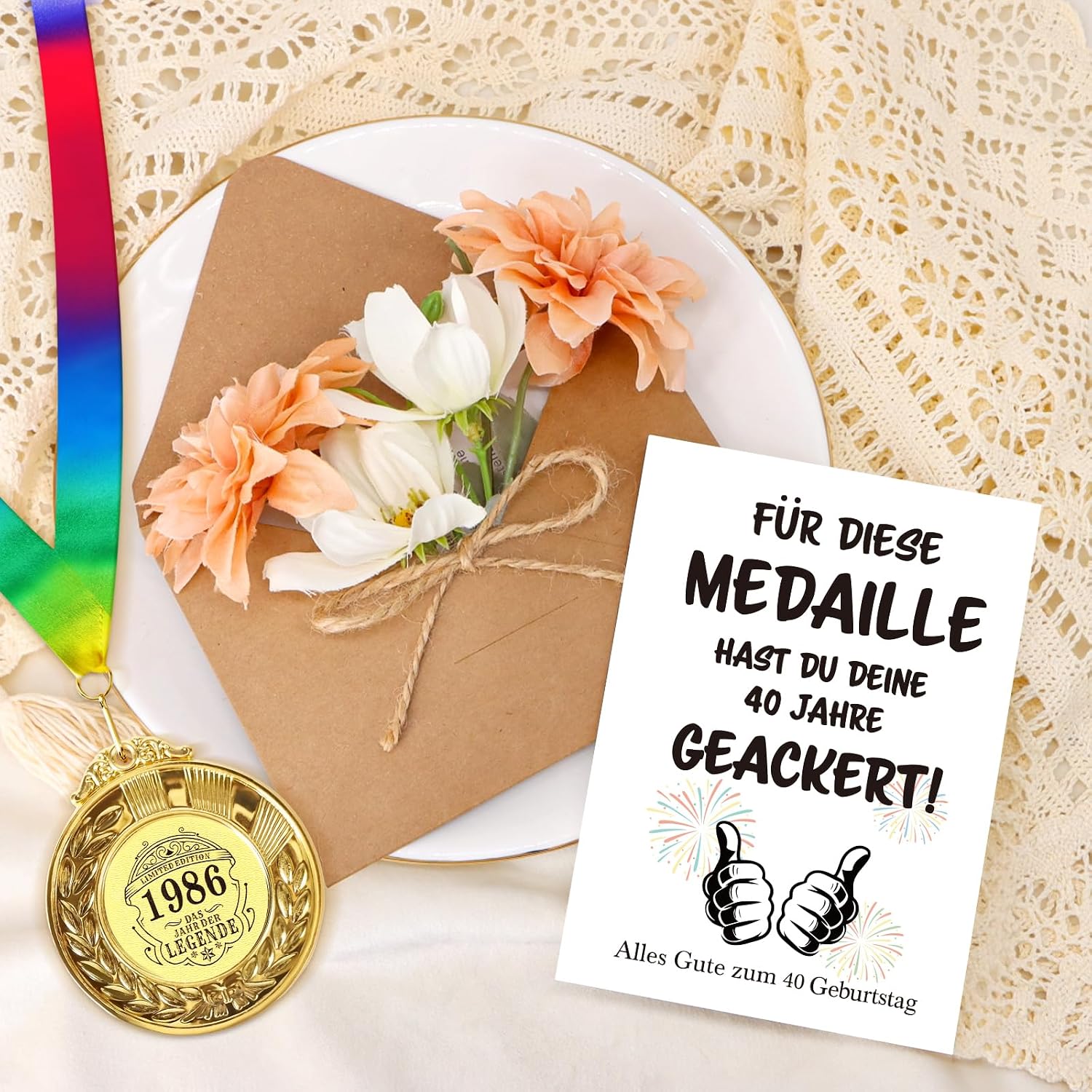 Wenmthg 2026 Ruhestand Geschenk Mit Medaille, Grußkarten, Umschlag - Renteneintritt Geschenk Für Männer Frauen - Abschiedsgeschenk Kollegen - Rentengeschenke - Alles Gute Zum Ruhestand