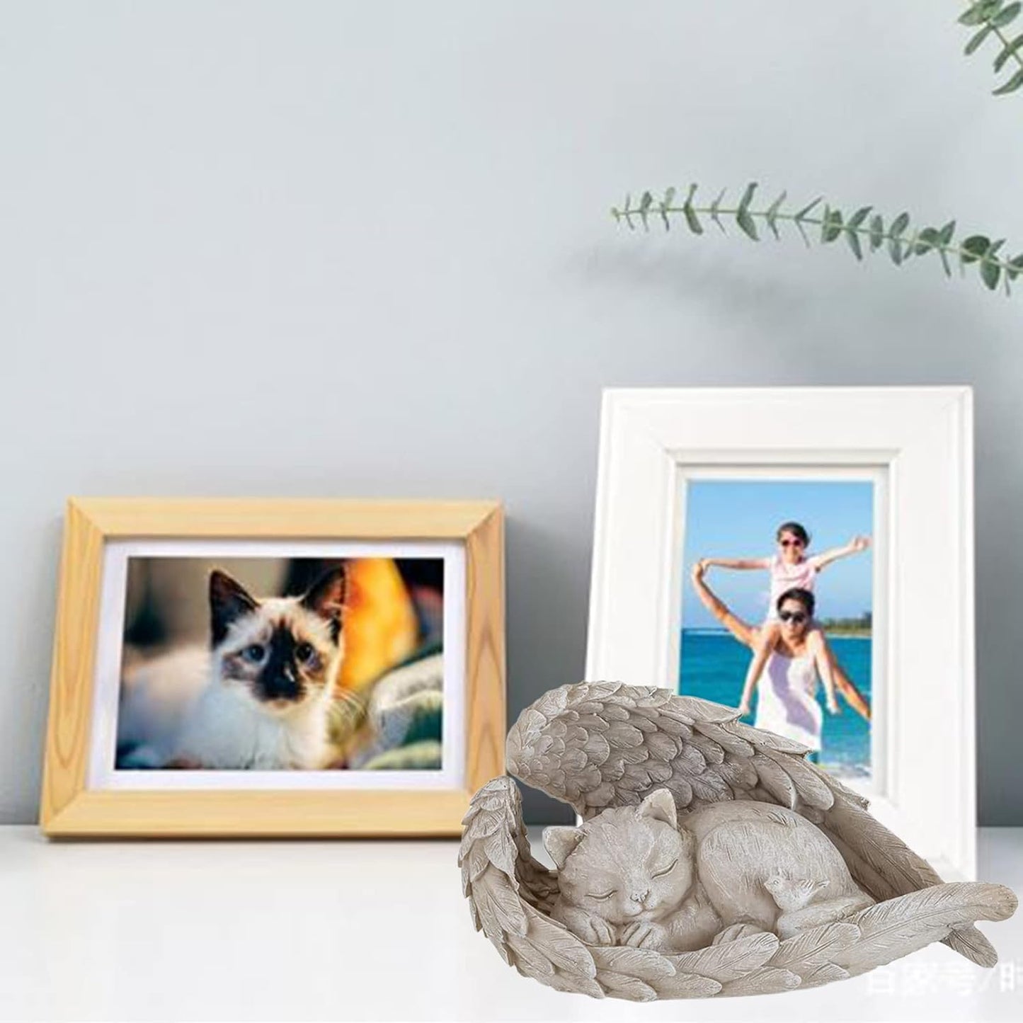 Katze Hund Engel Haustier Denkmal Grab Marker Tribut Statue, Deko Haustier Gedenken Tier Garten Statue, Polyresin, Gedenkstein Katze/Hund, Hundeengel-Gedenkstatue Erinnert