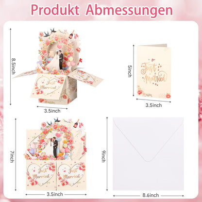 3D Hochzeitskarte