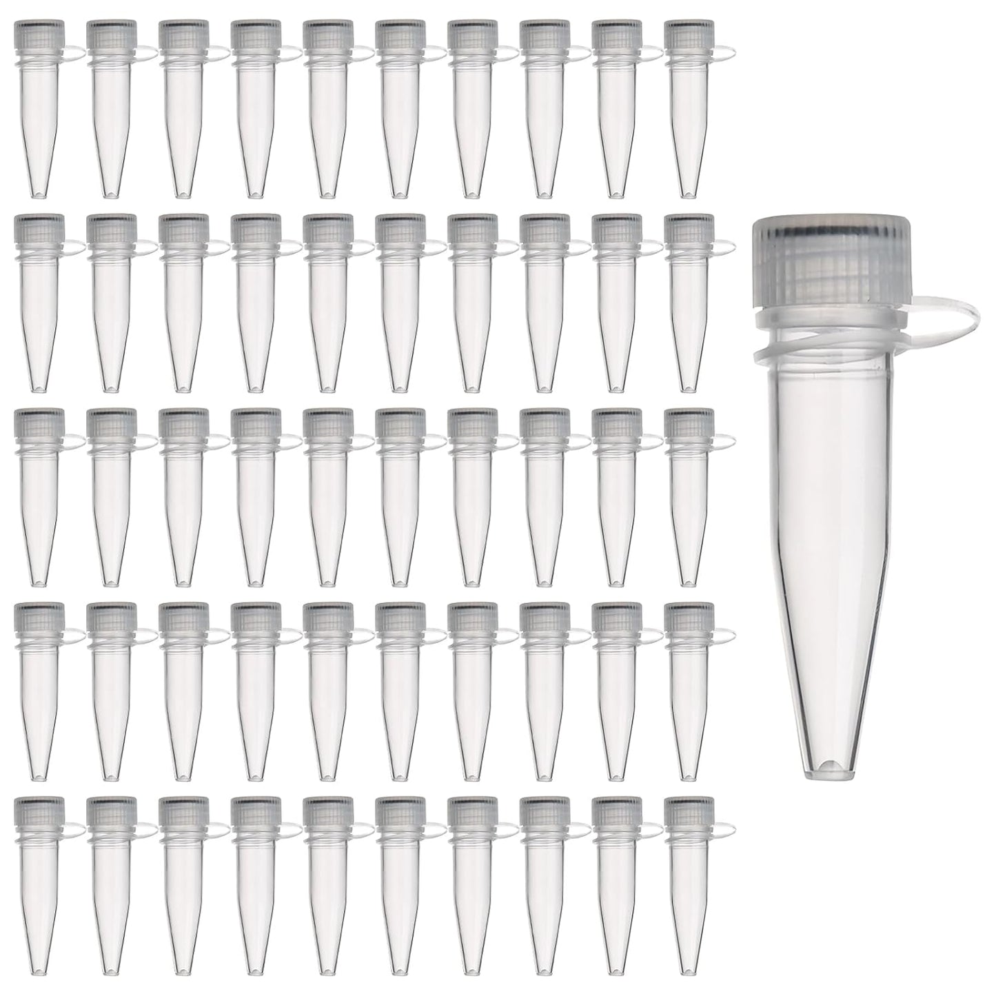 Zentrifugenröhrchen 1,5ml Kunststoff mit Schraubverschluss, 50 Stück