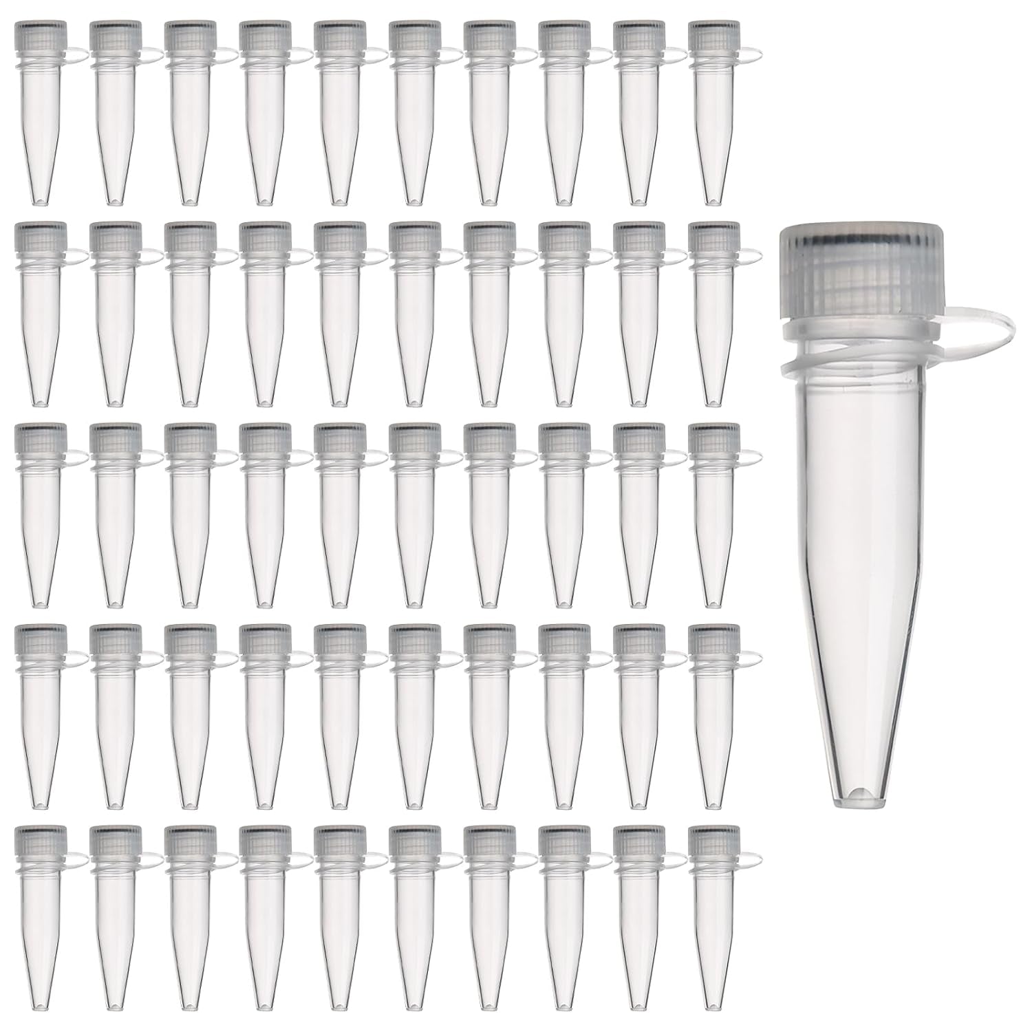 Zentrifugenröhrchen 1,5ml Kunststoff mit Schraubverschluss, 50 Stück