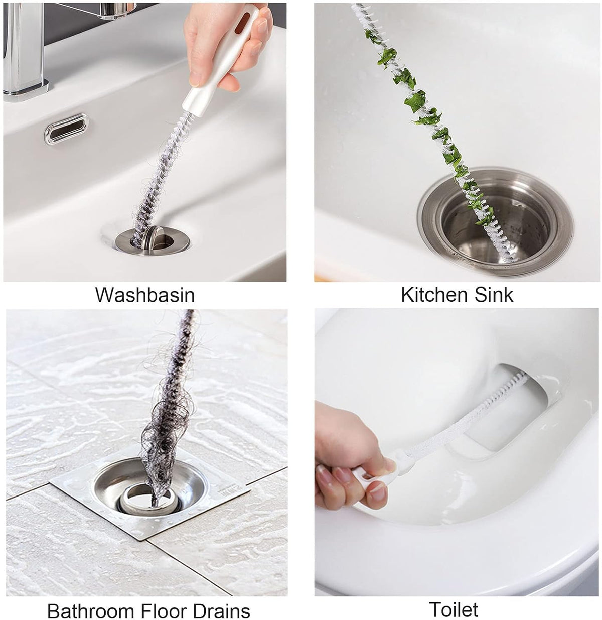Flexible Abflussbürste im 2er Set