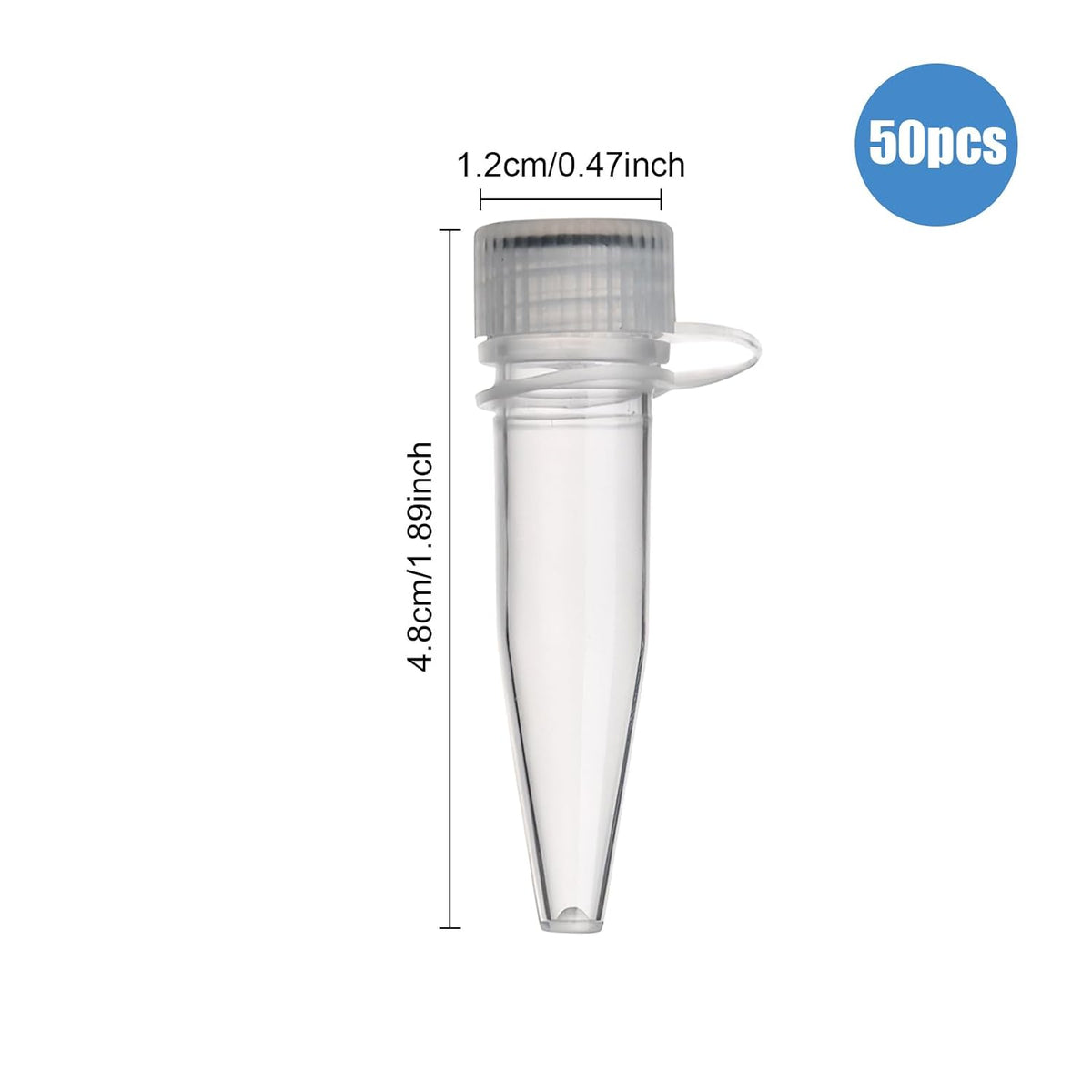 Zentrifugenröhrchen 1,5ml Kunststoff mit Schraubverschluss, 50 Stück